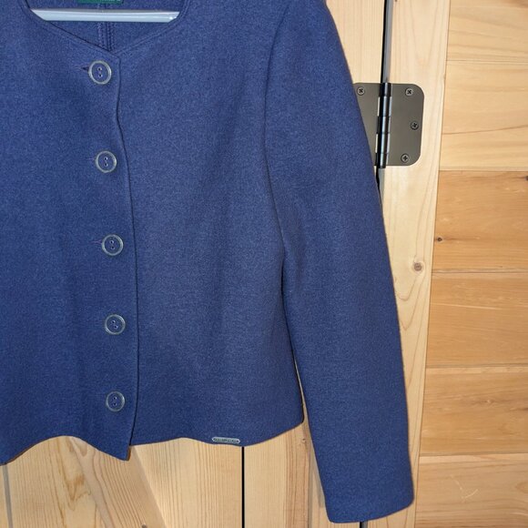 Geiger Boiled Wool Purple Cardigan Sweater Jacket Button Womens Size 38 Med / Lg - Picture 5 of 12